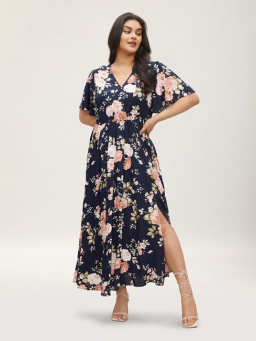 BloomChic Floral Maxi Dress US 22 with pockets